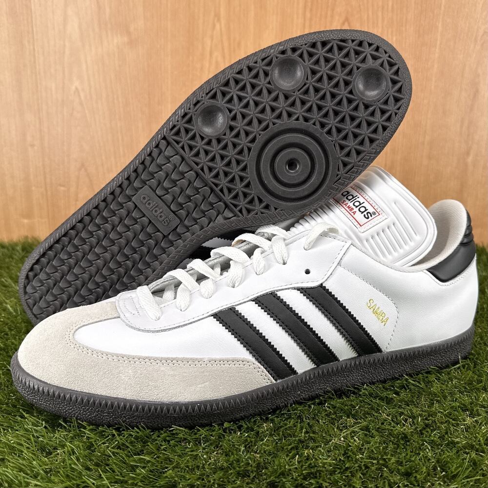 adidas Samba Classic White Black White Sneakers 772109 Men's Size 13